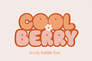 Cool Berry Lovely Bubble Font, a Handwritten Font by BarcelonaShop (Thumbnail 1 of 10)