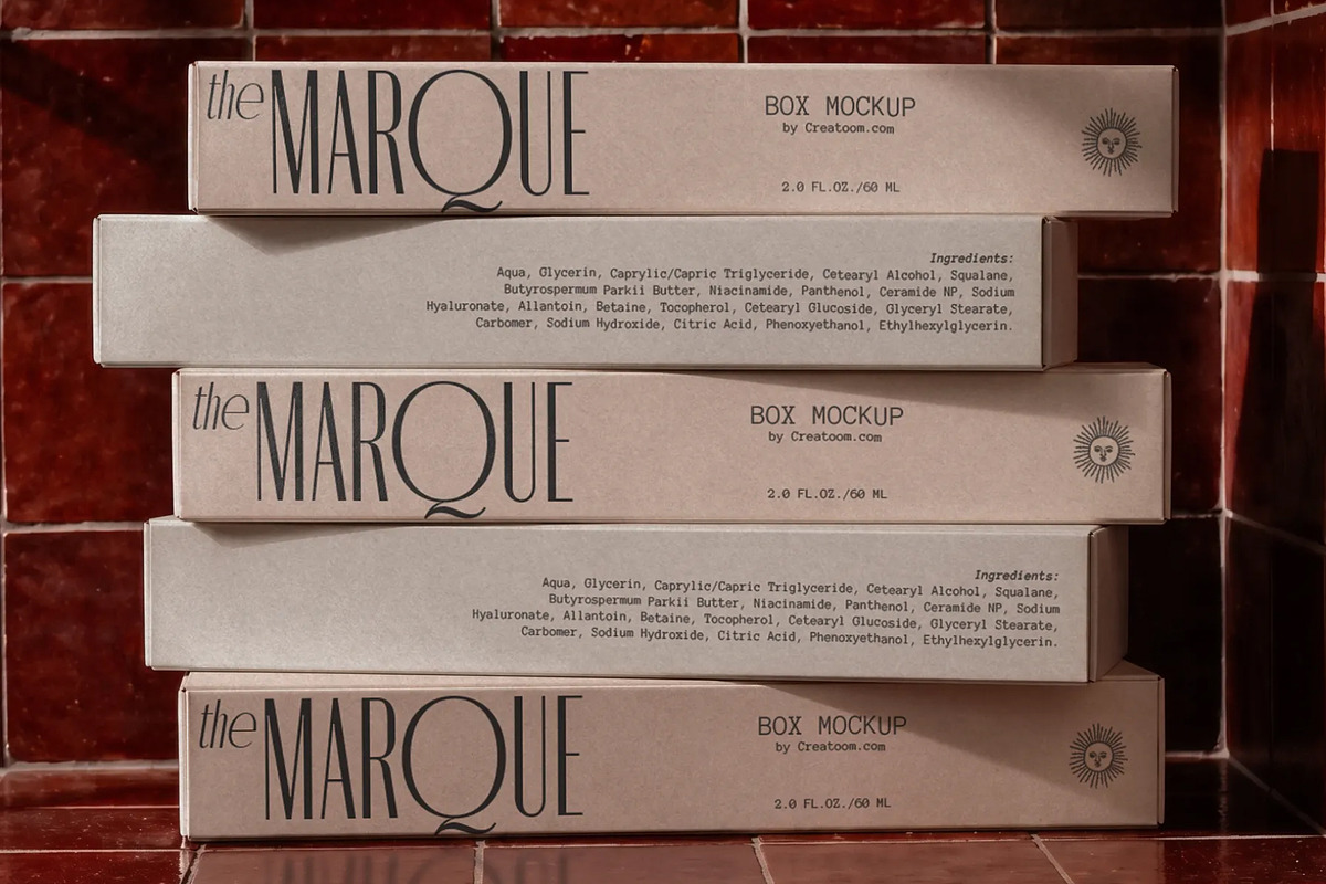 MARQUE - Packaging Mockups (14 PSD), a Packaging Mockup by Creatoom (Photo 7 of 15)