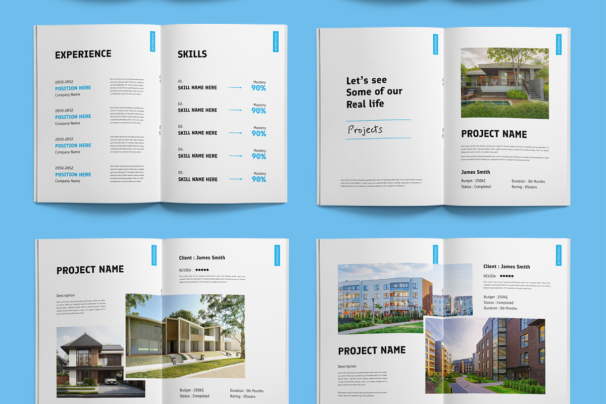 Minimal Architecture Portfolio Layout preview 3