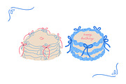 Vintage holiday cakes set, a Food Illustration by Good Studio (Thumbnail 6 of 9)