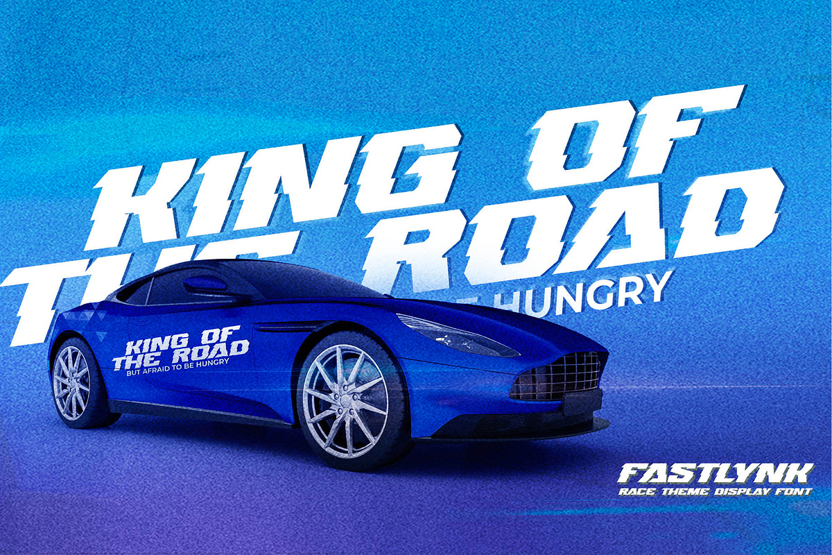 FASTLYNK - Race Theme Display Font, a Font by Gassstype (Photo 5 of 9)