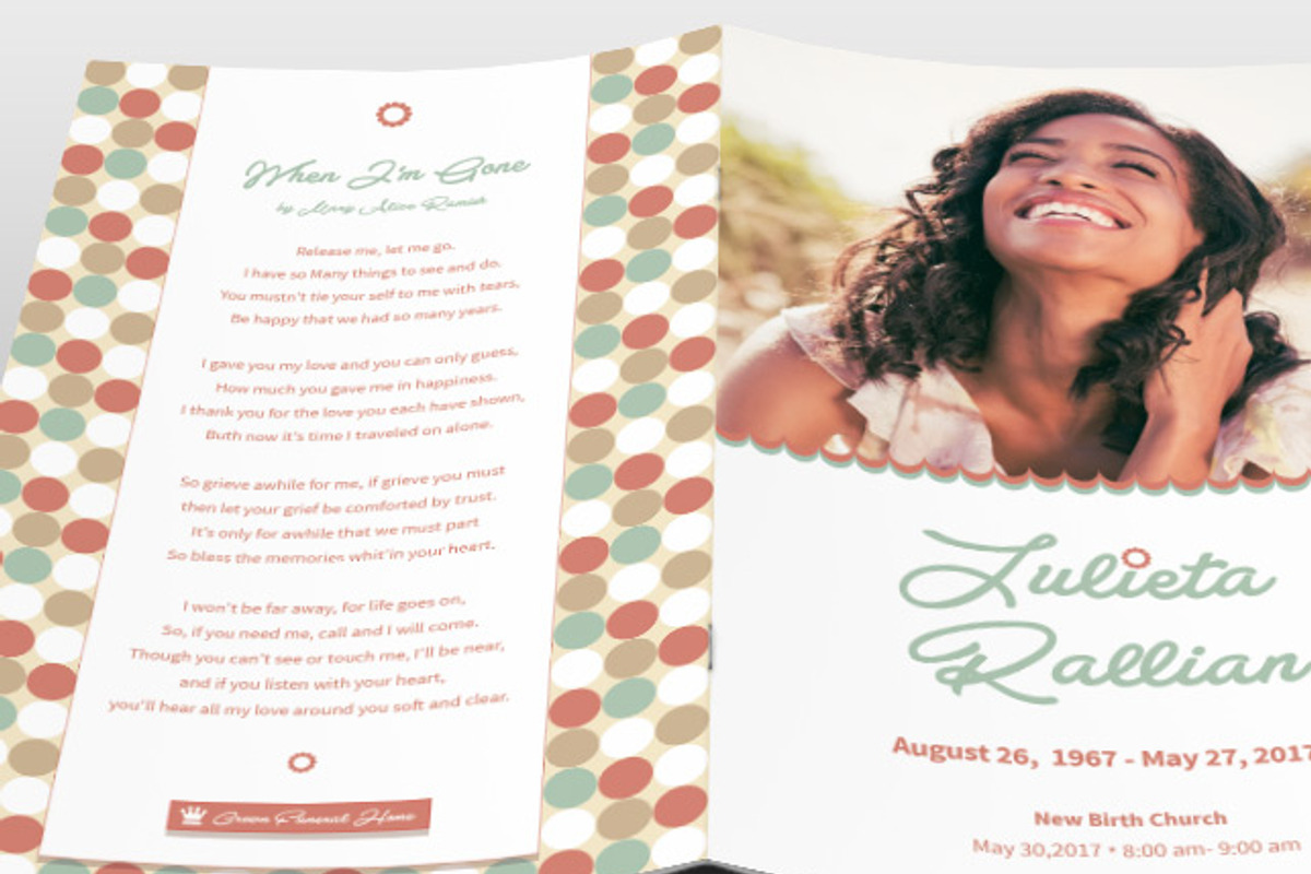 Atelas Funeral Program Template, a Brochure Template by loswl (Photo 2 of 3)