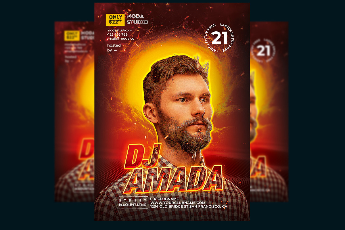 Dj Amada Flyer Template, a Flyer Template by bunebx (Photo 2 of 7)
