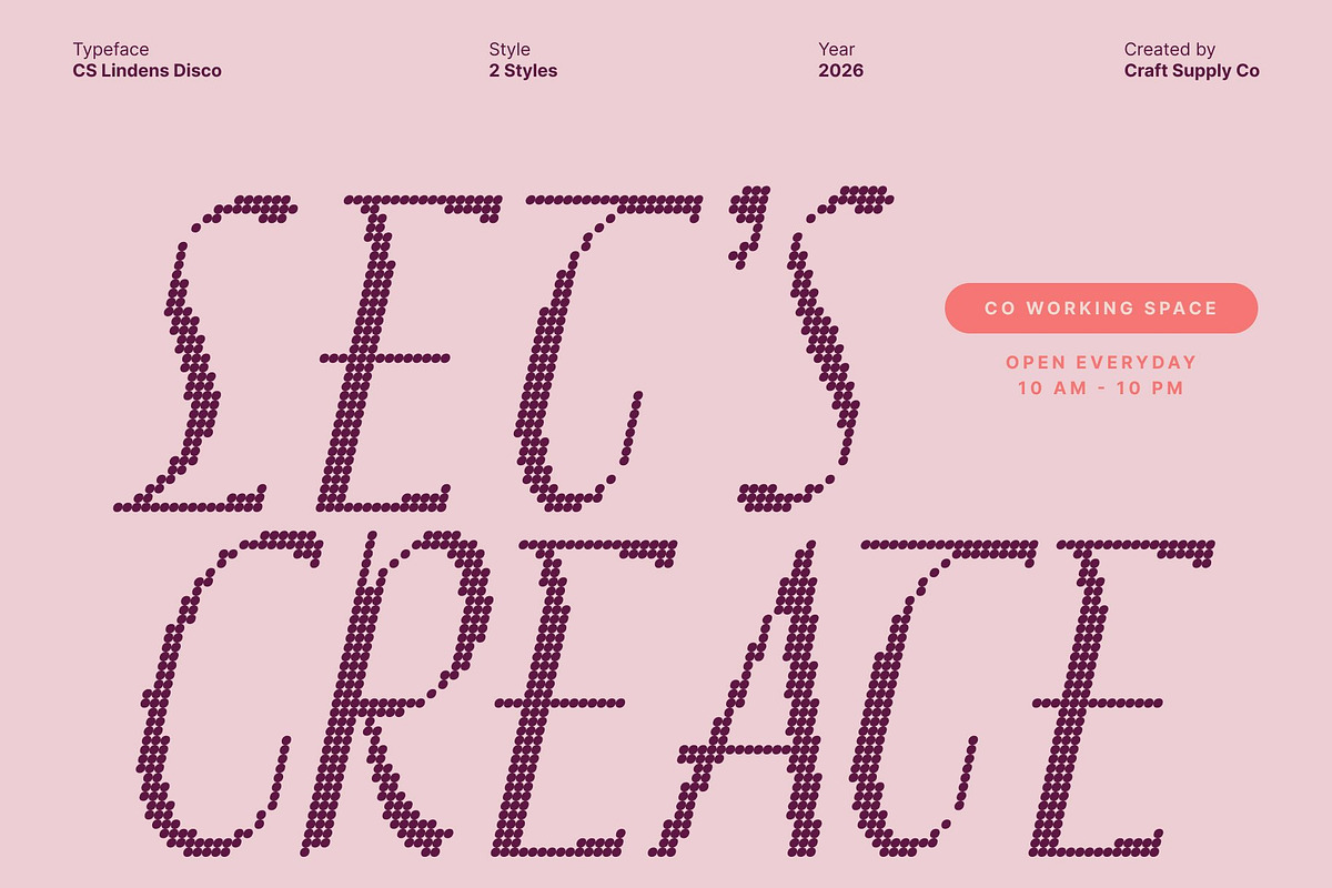 CS Lindens Disco, a Sans Serif Font by Craft Supply Co. (Photo 5 of 8)