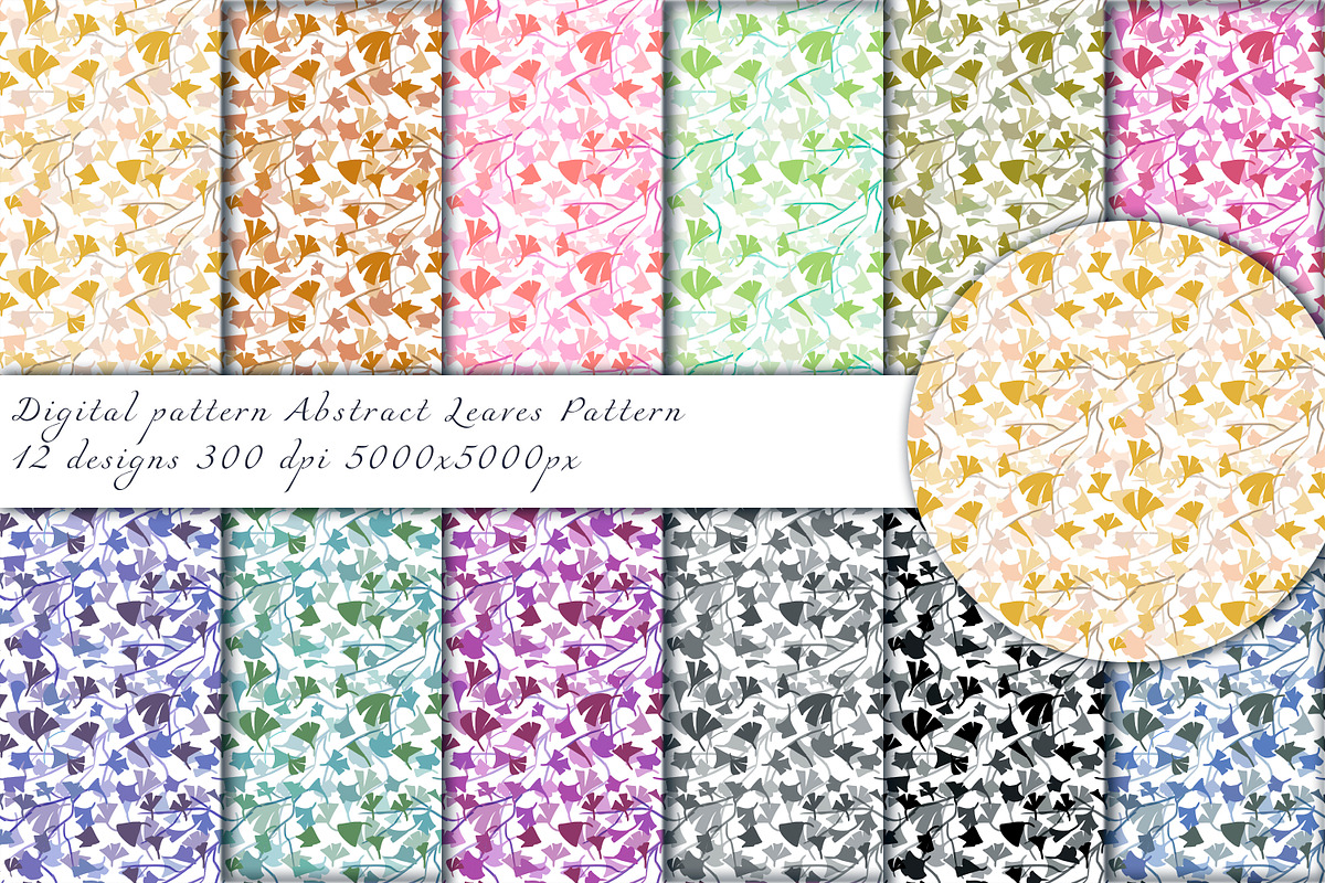 Abstract Leaves Pattern, a Pattern Graphic by ArtOfSoul (Photo 1 of 4)
