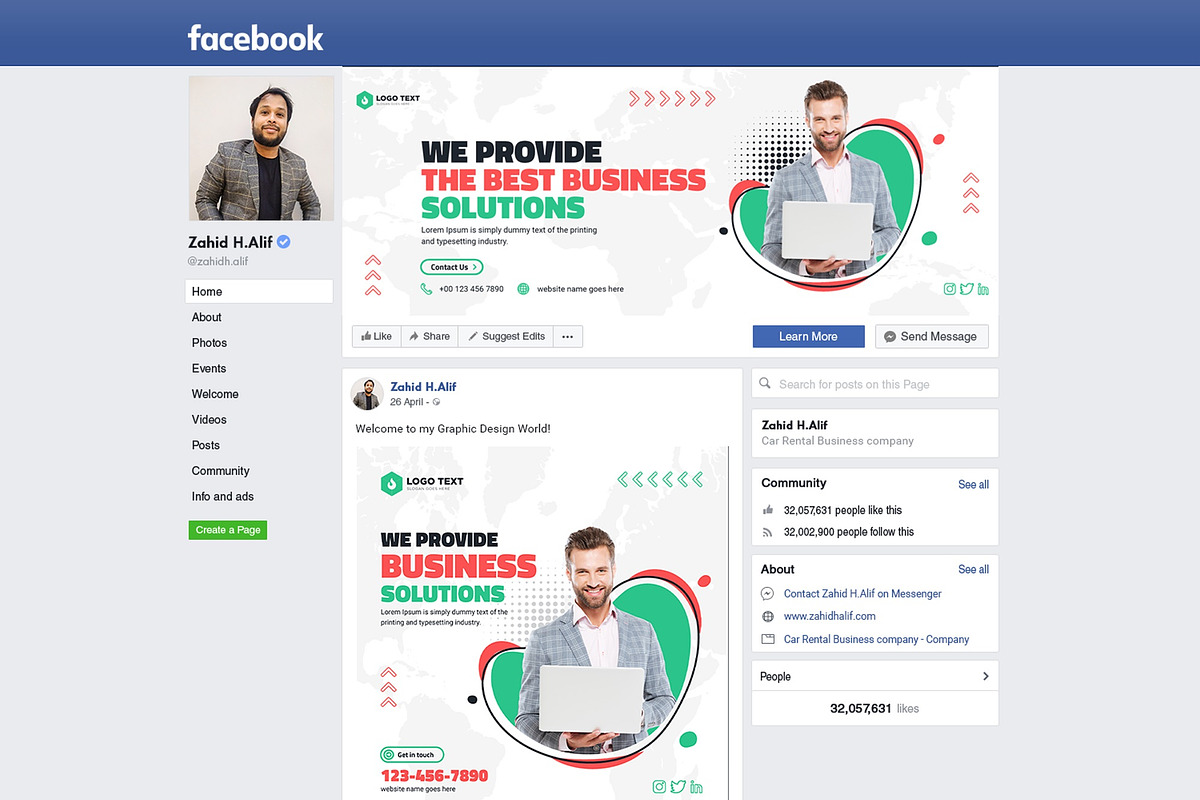 Social media cover post banner design preview 5