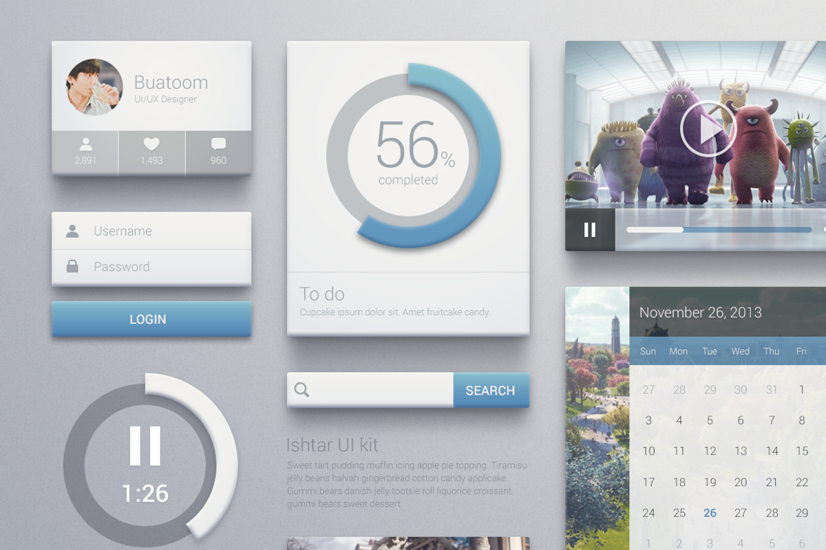 Ishtar Kit, an UI Kit Template by buatoom (Photo 2 of 5)