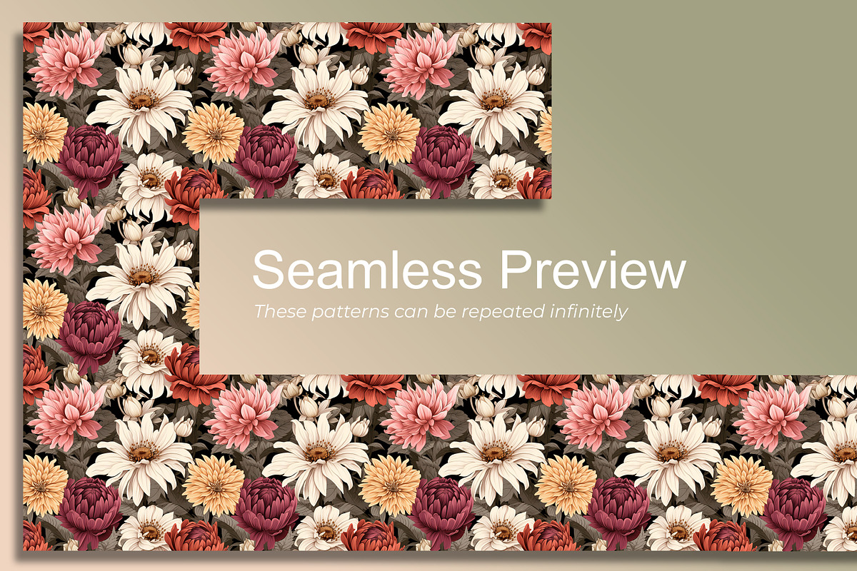 Vintage Flower Seamless Pattern, a Pattern Graphic by Forhadx5 (Photo 2 of 6)