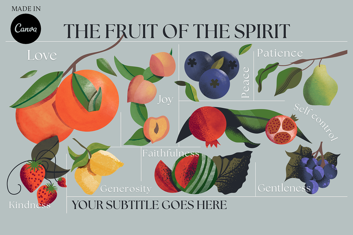 Fruit of the Spirit Canva Template, a Presentation Template by The Trough Co. (Photo 1 of 5)