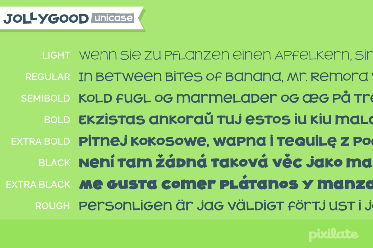 JollyGood Unicase Complete, a Font by Letradora (Photo 4 of 6)