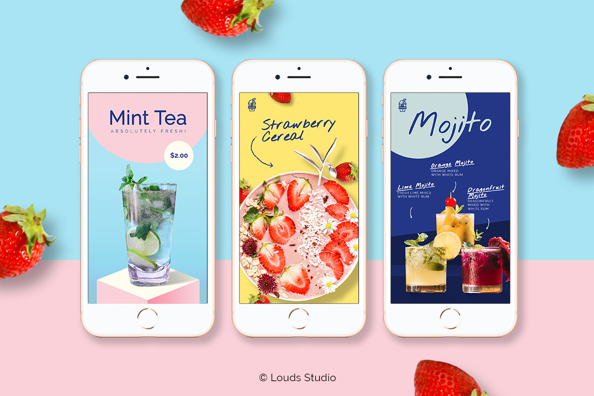 Organic Beverages Instagram Stories, a Social Media Template by Louds Studio (Photo 2 of 7)