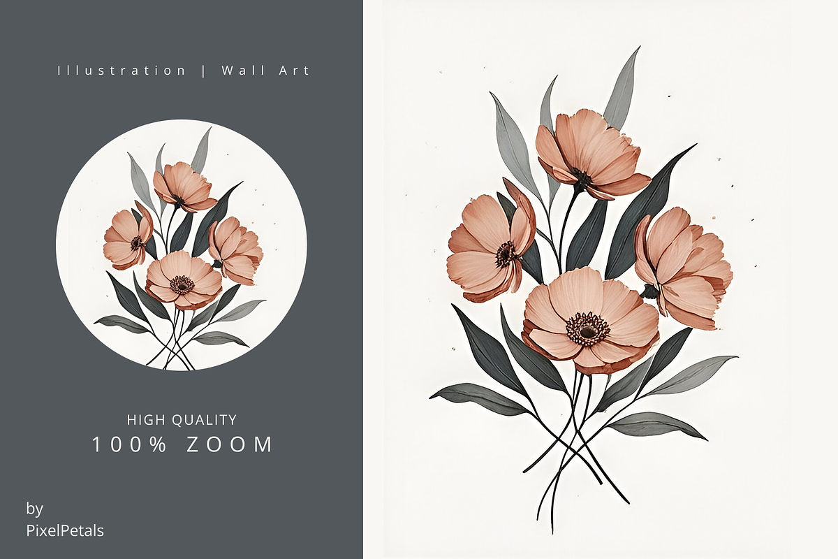 Vintage Botanical Flower Collection, an Illustration by pixelpetals (Photo 3 of 4)