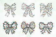 Christmas Light Coquette Bow PNG, an Illustration by Creative Art (Thumbnail 2 of 9)