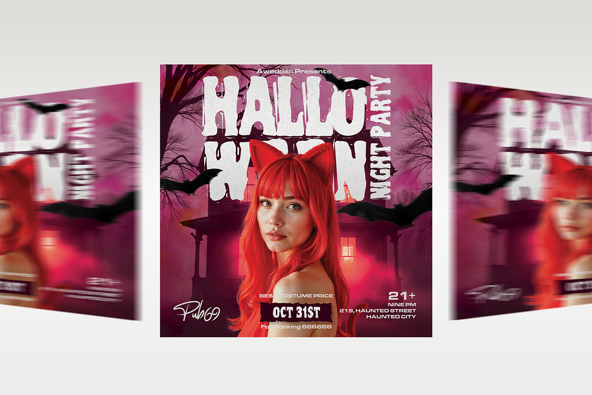 Halloween Night Party Flyer Template, a Flyer Template by Posterfello (Photo 4 of 4)