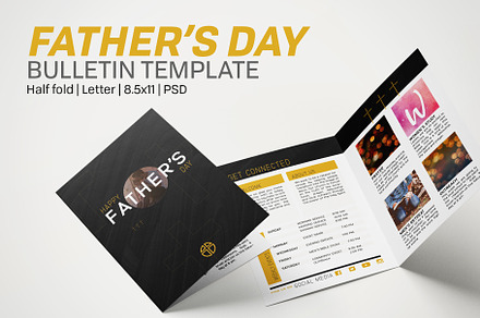 Modern Father's Day cross bulletin, a Print Template by Sync Design Soultions