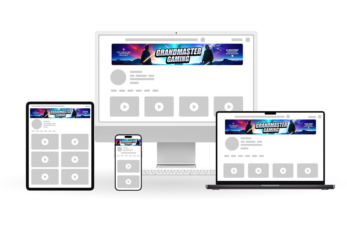 Gaming YouTube Banner Template, a Social Media Template by Vaughn Studios (Photo 3 of 5)
