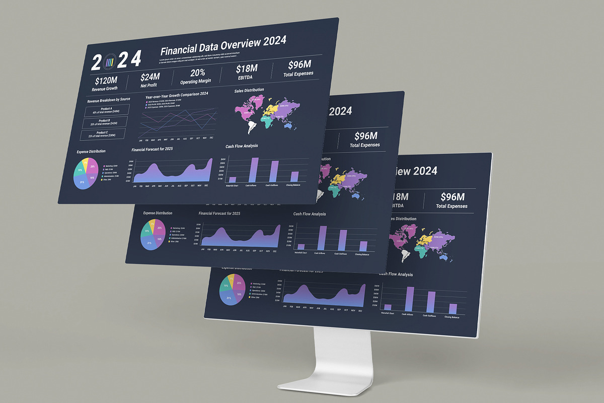 Financial Data Overview, an UI Kit Template by MightyDesign (Photo 3 of 6)
