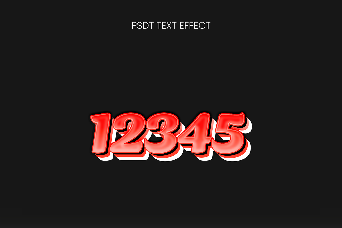 Glossy Layered 3D Text Effect preview 2