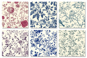 Vintage Floral Toile Seamless Patter, a Pattern Graphic by Dream Creation (Thumbnail 2 of 7)
