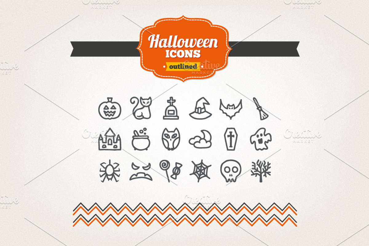 Hand drawn Halloween icons