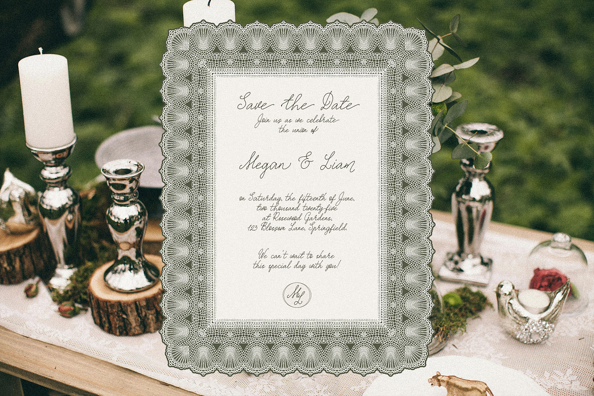 Atelier Royal Elegant Wedding Font, a Script Font by AnMark (Photo 11 of 20)