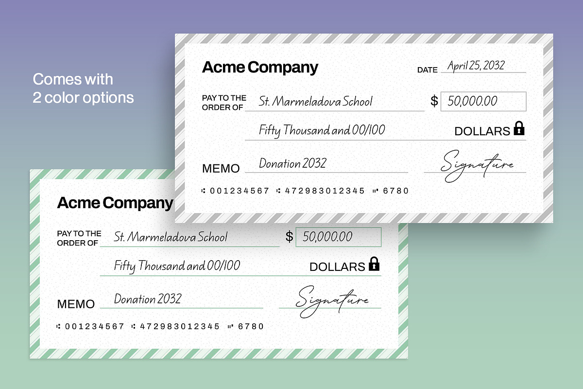 Giant Check Template, a Stationery Template by BrandPacks (Photo 4 of 6)