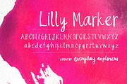 Lilly Marker, a Handwritten Font by Christine Herrin (Thumbnail 1 of 2)