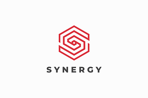 Synergy - Hexagon Letter S Logo