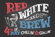 Red White and Brew 4th of July, a Texture Illustration by Paul Lesser (Thumbnail 2 of 2)
