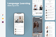 Language Learning Mobile App UI Kit, an UI Kit Template by uicube