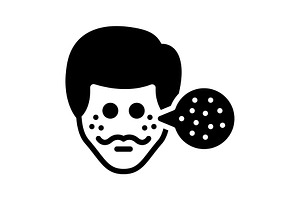 Spots smear solid icon, a Solid Icon by Creative priyanka