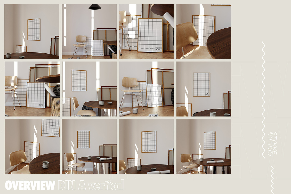 WARM WOOD | Art Studio Frame Mockup, a Household Mockup by Stykke Studio (Photo 6 of 6)