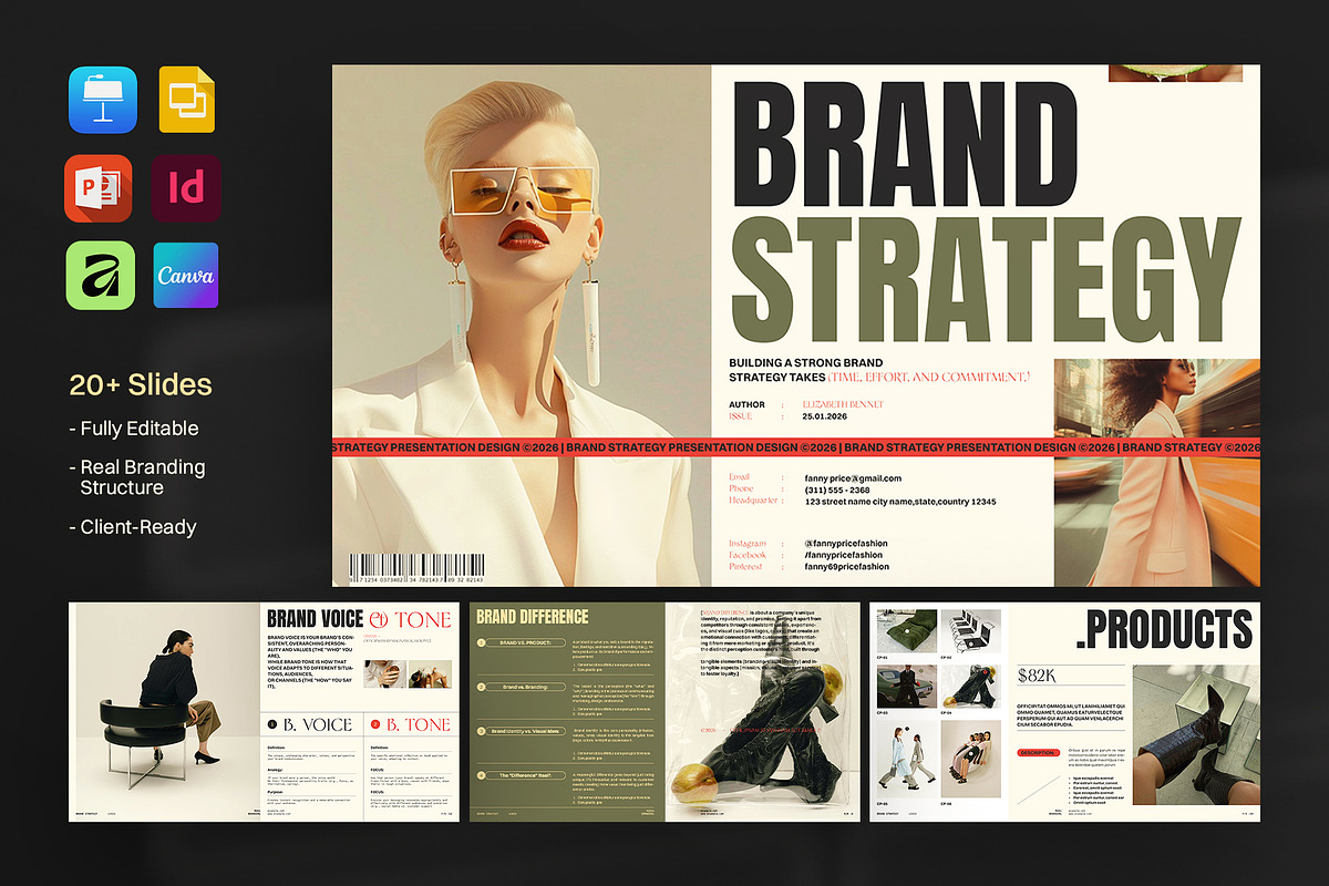 Brand Strategy Presentation Template, a Presentation Template by ArtisanaAura (Photo 1 of 15)