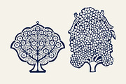 Blue Indian Block Print: Elements, a Pattern Graphic by StabuLaRasa illustration (Thumbnail 2 of 5)
