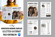 Newspaper Wedding Program, an Invitation Template by ZoloDesignHub (Thumbnail 1 of 9)