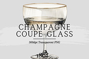 Champagne Coupe Glass, an Illustration by 1801Prints (Thumbnail 1 of 4)