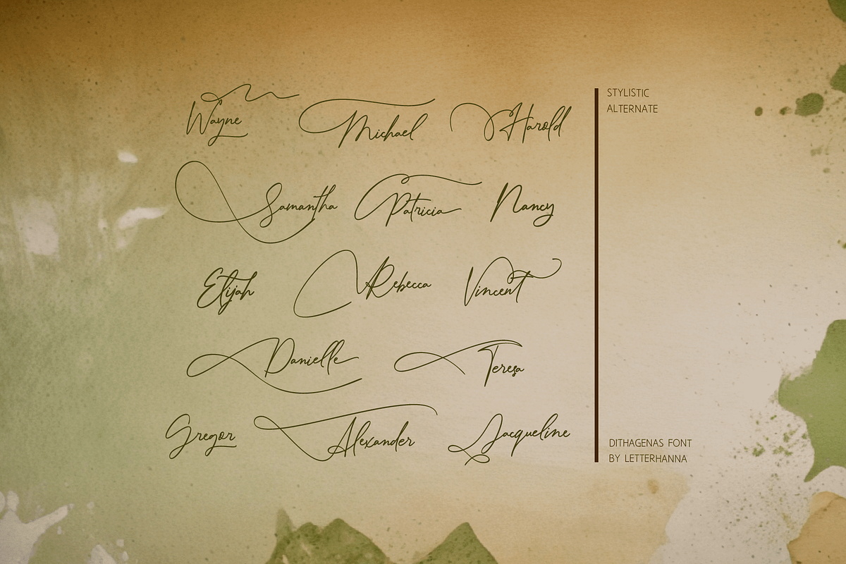 Dithagenas Font, a Handwritten Font by Letterhanna Studio (Photo 12 of 14)