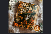 Vintage Dark Halloween Digital Paper, a Seasonal Illustration by ThatsDesignArt (Thumbnail 15 of 16)