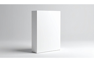 Minimalist blank white box standing, a Background Photo by Igor Tichonow
