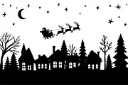Christmas Sky Vector Collection, an Illustration by jahid234 (Thumbnail 2 of 20)
