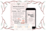 Cozy Book Club Invitation Template, an Invitation Template by Little Creative Scribbles (Thumbnail 1 of 7)