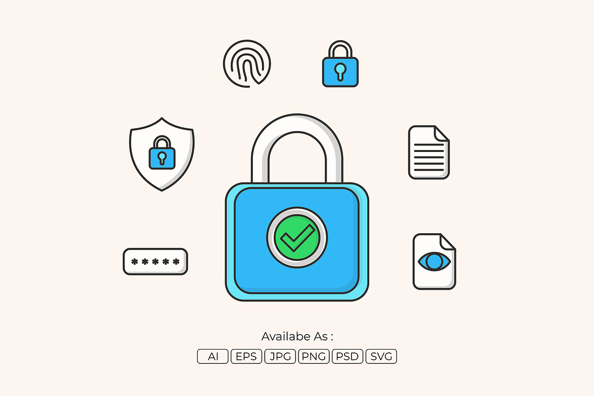 Data Privacy & Cybersecurity, a Technology Illustration by Partikusi Design (Photo 1 of 3)