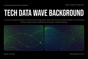 Tech Data Wave Background, a Background Graphic by Pitchlook.Studio