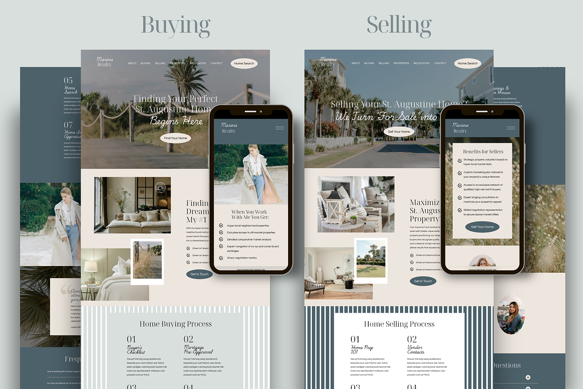 Real Estate Website Template Showit preview 4