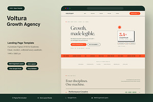 Growth Agency Landing Page Template, an UI Kit Template by Pitchlook.Studio