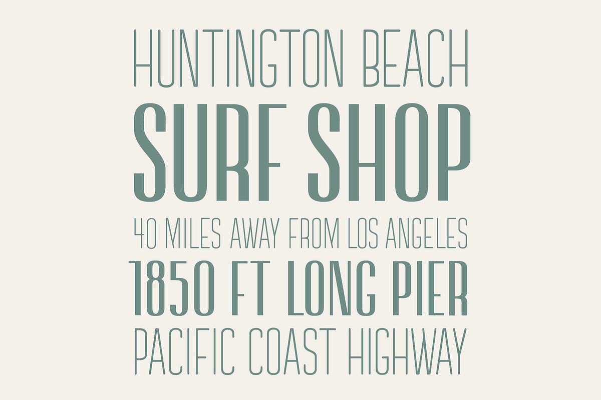 Surf Shop — 3 Sans-Serif Font Family, a Sans Serif Font by sarapepper.design (Photo 2 of 7)