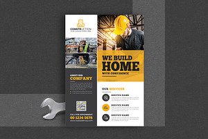 Construction Flyer, a Flyer Template by GraphicsBurg