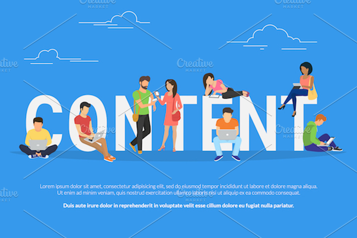 Content concept vector illustration, a Person Illustration by Julia Tim (Photo 1 of 3)