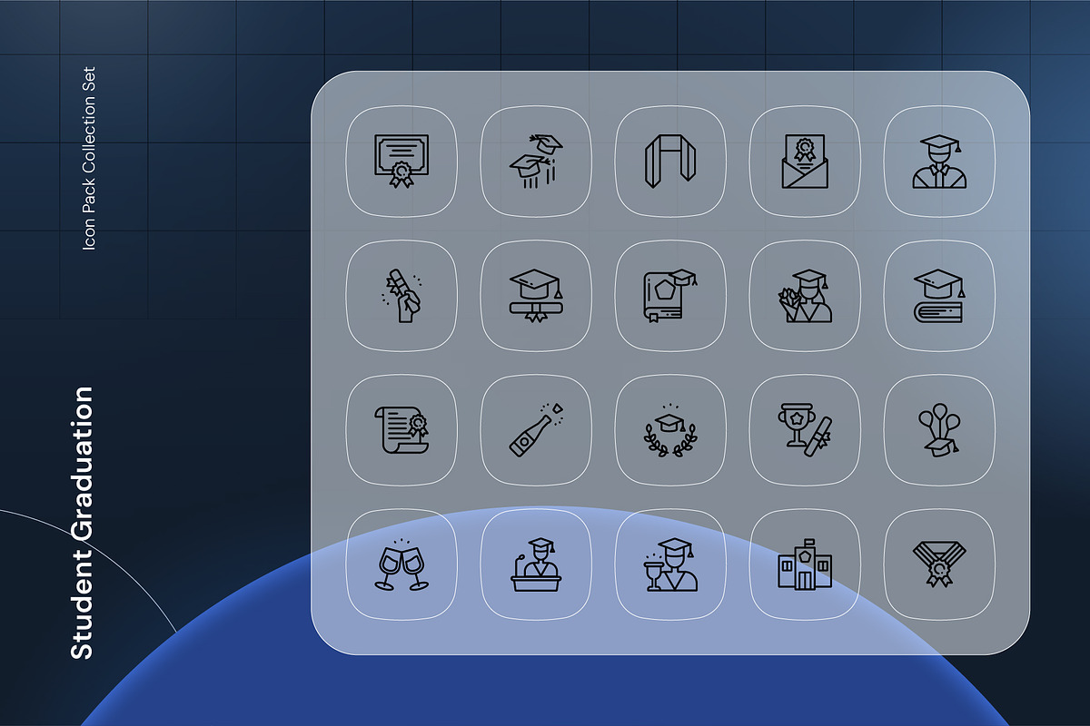 Student Graduation Icon, an Outline Icon by Nathaya Studio (Photo 2 of 2)