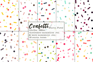 Confetti Digital Paper